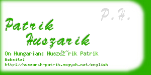 patrik huszarik business card